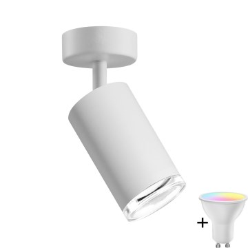 Lampka punktowa LED RGBW do łazienki TURYN 1xGU10/6,5W/230V 2700-6500K Wi-Fi IP44 biała