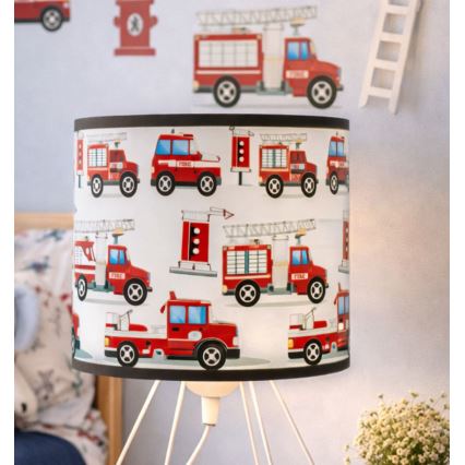 Lampka stołowa dla dzieci KIDS ROOM 1xE27/60W/230V, średnica 18 cm, z motywem strażaków