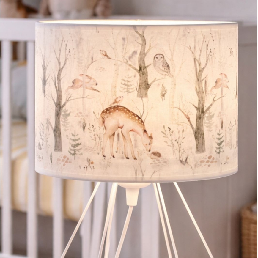 Lampka stołowa dla dzieci KIDS ROOM 1xE27/60W/230V Ø 18 cm — z motywem zwierzątek