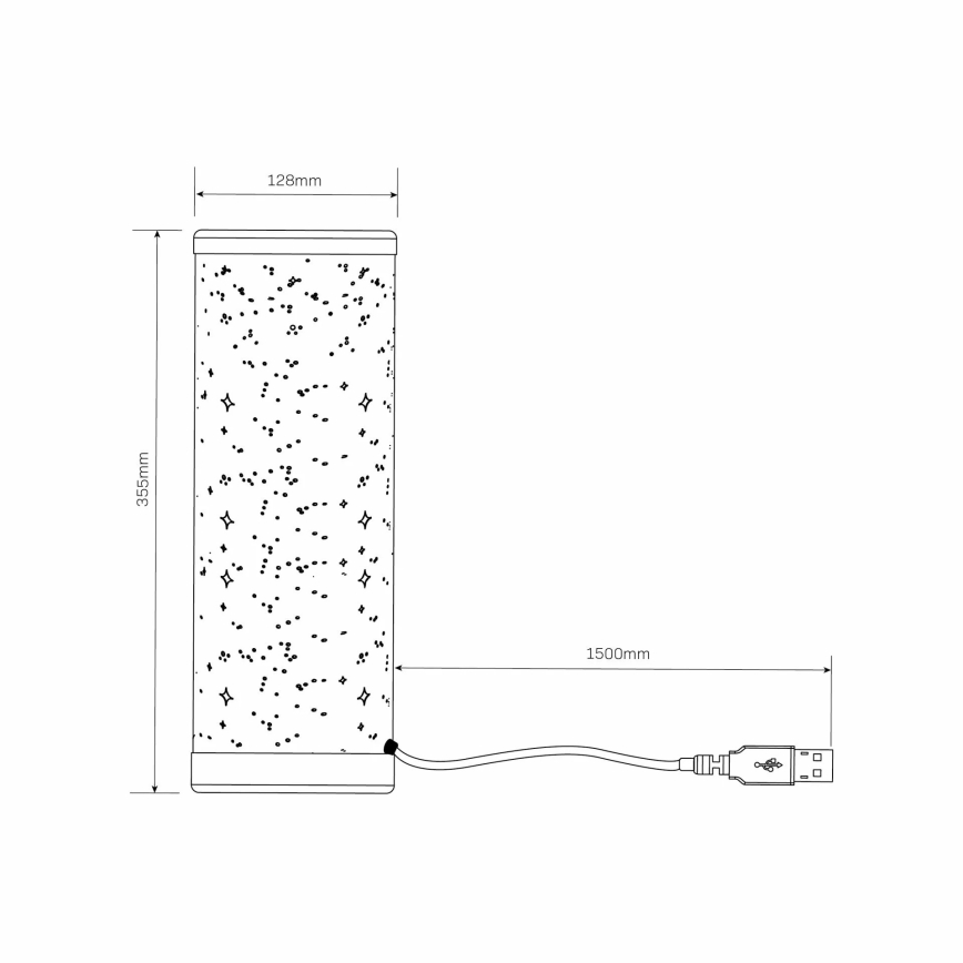 LED RGBW Regulowana jasnością lampa stołowa STELLA MINI LED/5W/5V + pilot do zdalnego sterowania