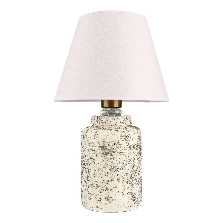 Lampka stołowa RAMZES 1xE27/40W/230V biała/beżowa