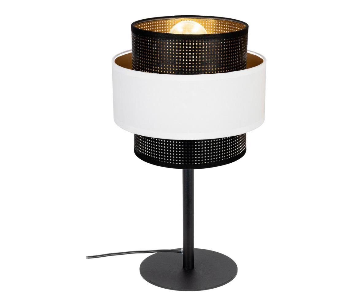 Lampka stołowa NESS 1xE27/60W/230V czarny/białe