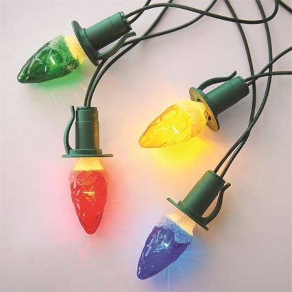 Lampki choinkowe 7,7 m CONE 12×E10/230V - wykonane w Europie