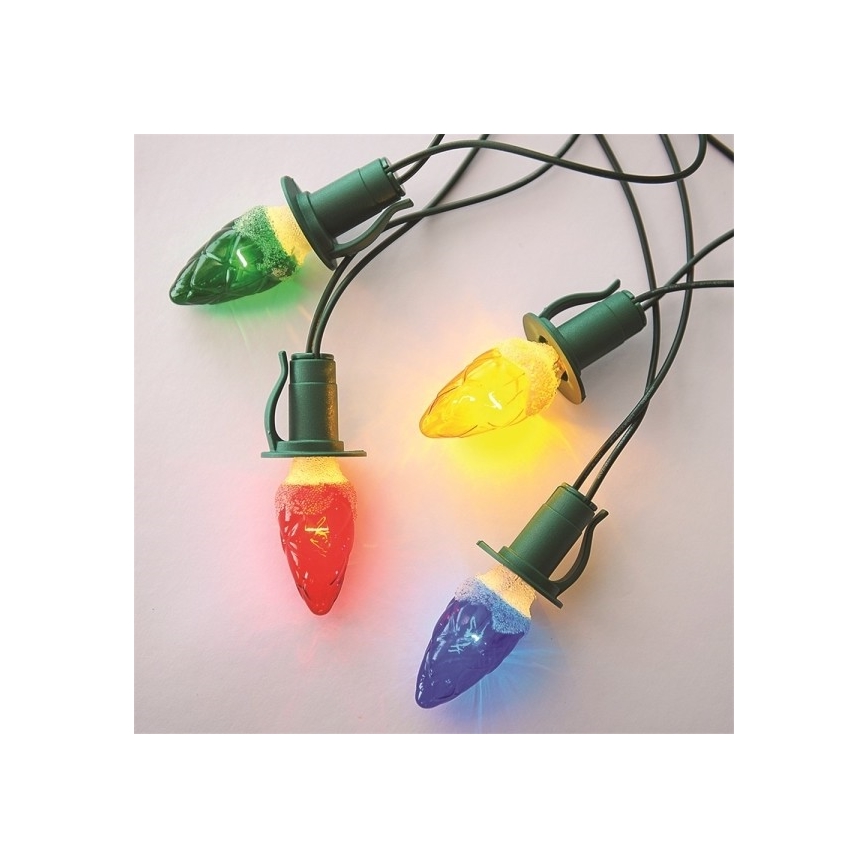 Lampki choinkowe 7,7 m CONE 12×E10/230V - wykonane w Europie