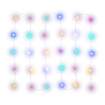 Lampki choinkowe LED 30xLED/2xAA 3,3m wielokolorowe