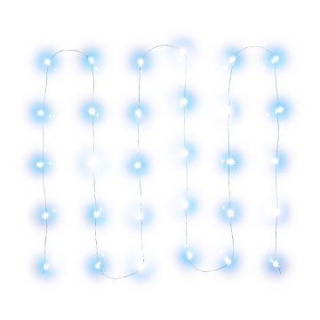 Lampki choinkowe LED 30xLED/3xAA 3,3m zimna biel