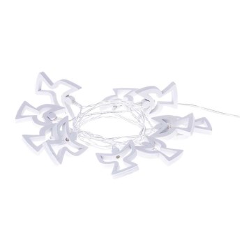 Lampki łańcuchowe LED CHAIN 10xLED/2xAA 1,85m ciepłe białe światło