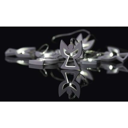 Lampki łańcuchowe LED CHAIN 10xLED/2xAA 1,85m ciepłe białe światło