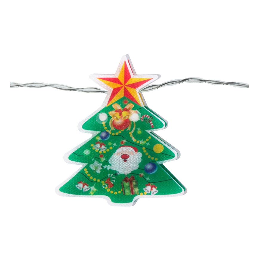 Lampki LED 10xLED/2xAA, 1,35 m, ciepła biel — do choinki