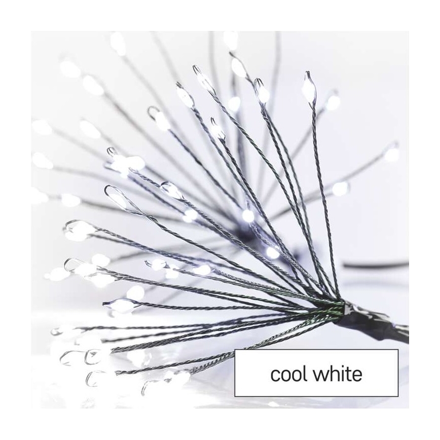 Lampki świąteczne LED 450 diod 8+3 m zimna biel