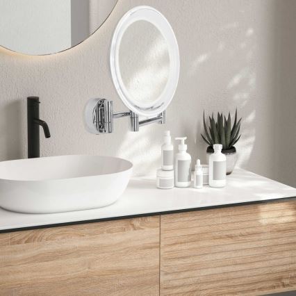 Lanaform - Ścienne lustro kosmetyczne LED WALL LED/4xAAA