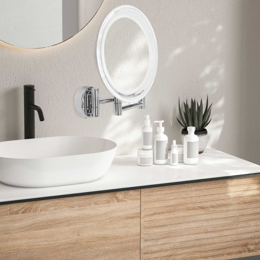 Lanaform - Ścienne lustro kosmetyczne LED WALL LED/4xAAA