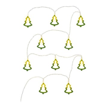 Łańcuch dekoracyjny LED 10xLED/2xAA 1,6m ciepła biel