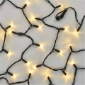 Łańcuch łączony 100xLED/10m IP44, ciepła biel, czarny