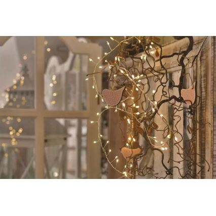 Łańcuch LED 100xLED/3xAA 2,7m ciepła biała