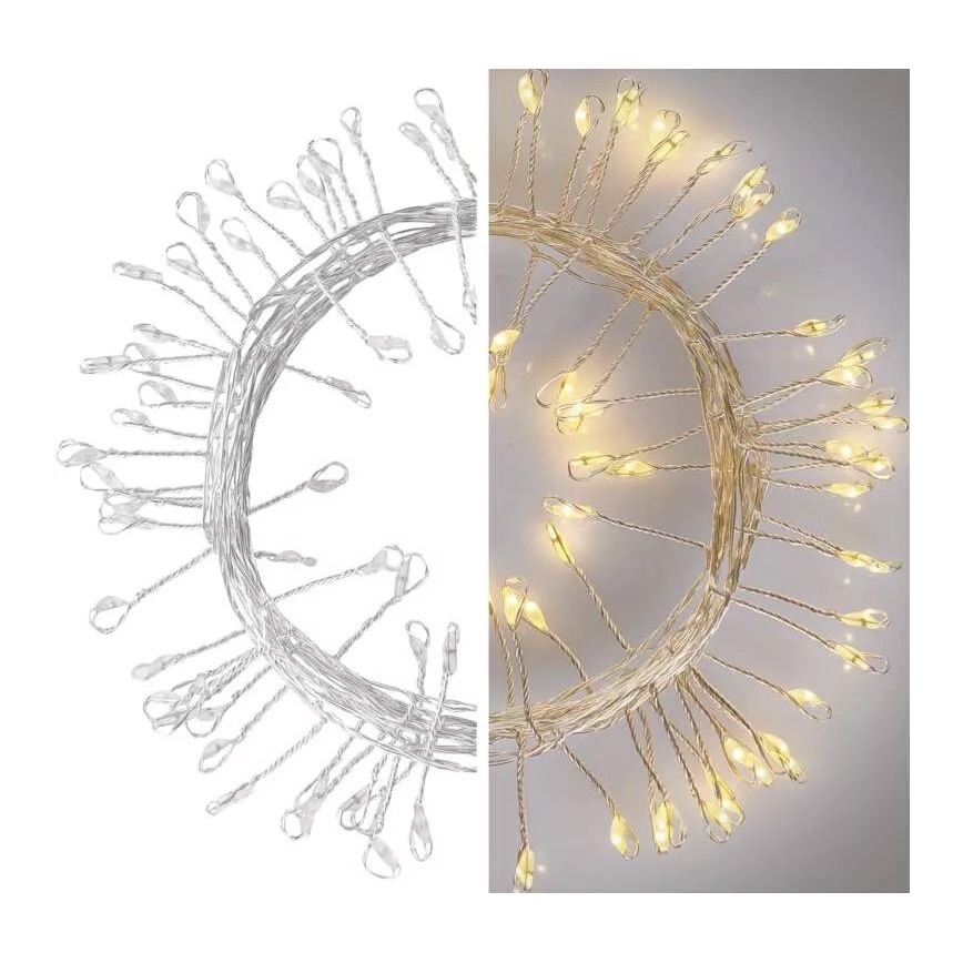 Łańcuch LED 100xLED/3xAA 2,7m ciepła biała