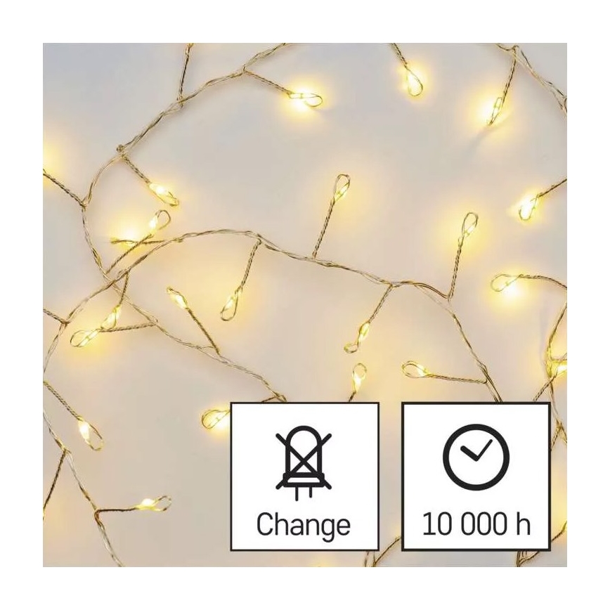 Łańcuch LED 100xLED/3xAA 2,7m ciepła biała