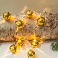 Łańcuch LED 10xLED/2xAA/ciepłe białe światło 1,8m z dzwoneczkami