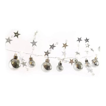 Łańcuch LED 20xLED/2xAA 2,2 m ciepła biel