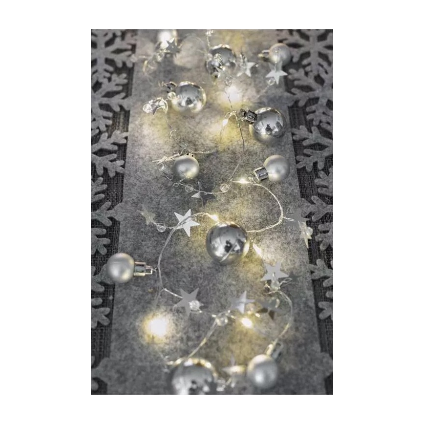 Łańcuch LED 20xLED/2xAA 2,2 m ciepła biel