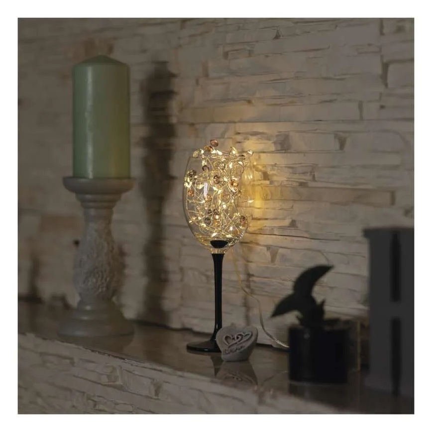 Łańcuch LED 40xLED/3xAA 1,5 m ciepła biała