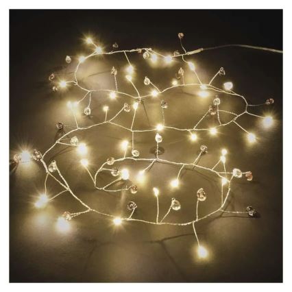 Łańcuch LED 40xLED/3xAA 1,5 m ciepła biała