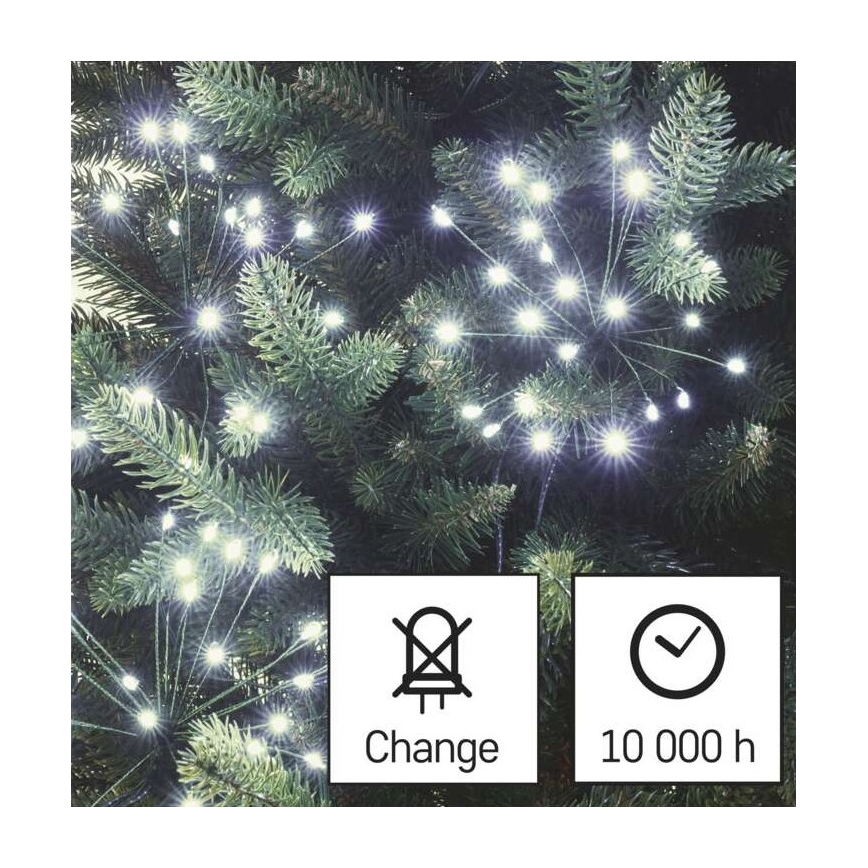 Łańcuch LED 450 diod, 8+3 m, światło zimnobiałe