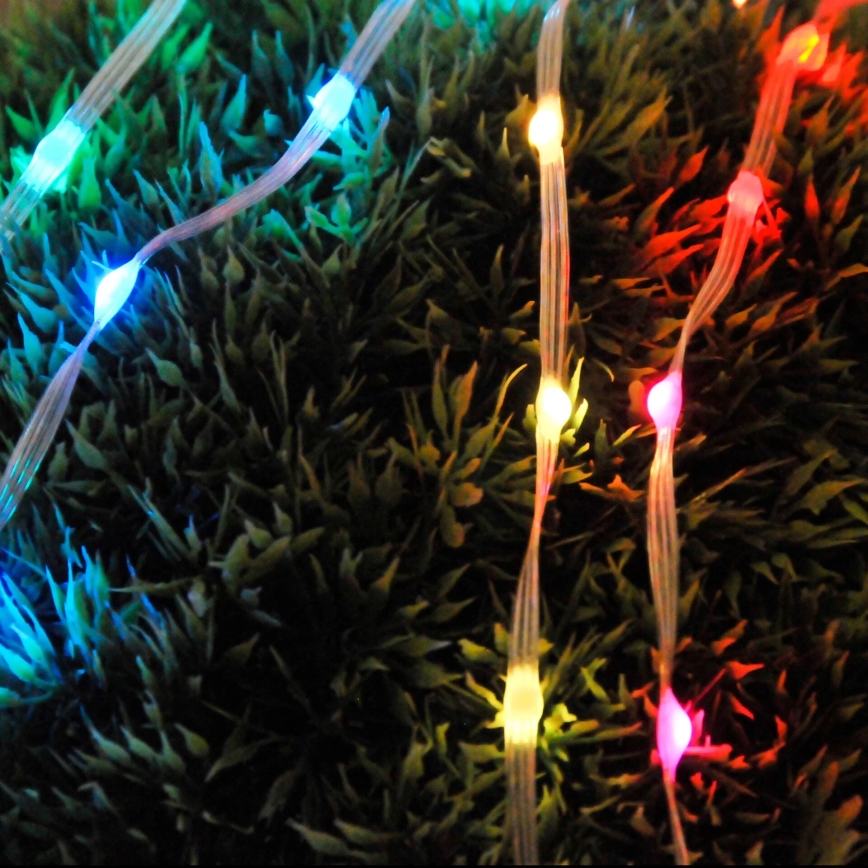 Łańcuch LED RGB/10W/5V 10 m USB + pilot zdalnego sterowania