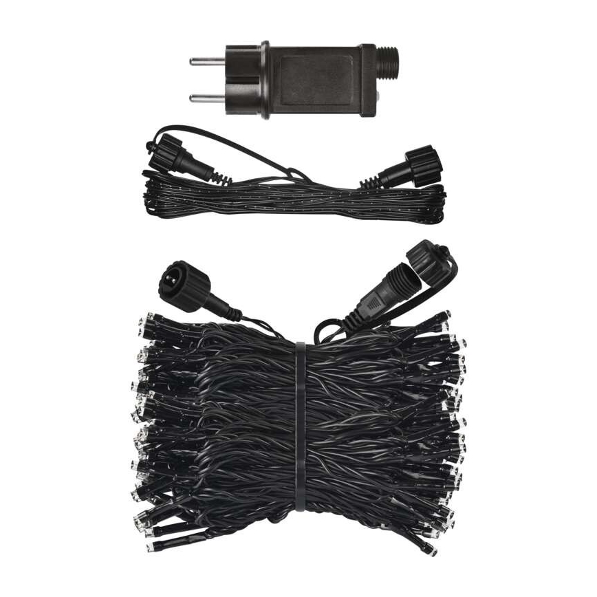 Łańcuch LED zewnętrzny 100xLED/15m IP44 zimna biel