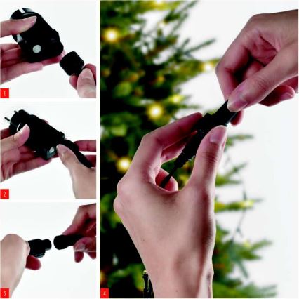 Łańcuch LED zewnętrzny 100xLED/15m IP44 zimna biel