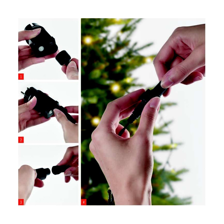 Łańcuch LED zewnętrzny 100xLED/15m IP44 zimna biel