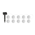 Łańcuch solarny LED 10xLED/1,2V 300mAh 3,7m IP44 zimna biel