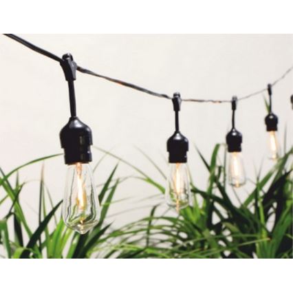 Łańcuch solarny LED 10xLED/1,2V 600 mAh 5,94m IP44 ciepła biel