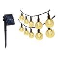 Łańcuch solarny LED 30xLED/0,12W/1,2V 1xAA 3000K IP44 400 mAh