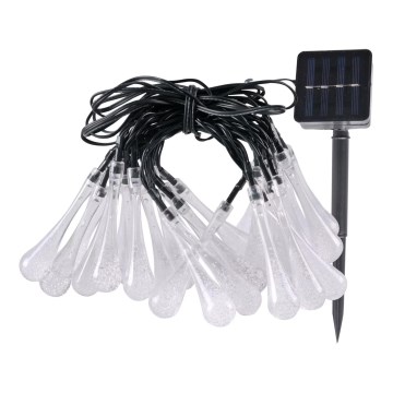 Łańcuch solarny LED ICE 30xLED/1,2V 300 mAh IP44