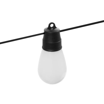 Ściemnialna girlanda solarna LED RGBIC 15xLED/1,3W/3,7/5V 2200 mAh 8 m IP65 czarny + pilot zdalnego sterowania