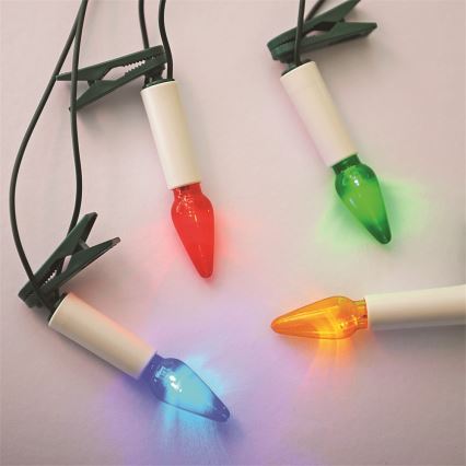 Łańcuch świąteczny FELICIA 16xE10/14V/230V kolorowy