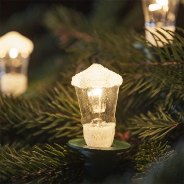 Łańcuch świąteczny LANTERN 12xE10/10,7m ciepła biel - wykonano w Europie