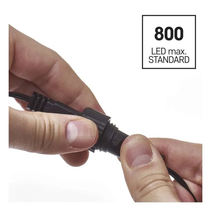 Łańcuch świąteczny LED zewnętrzny 100xLED/2,5x0,9m IP44 ciepła biel