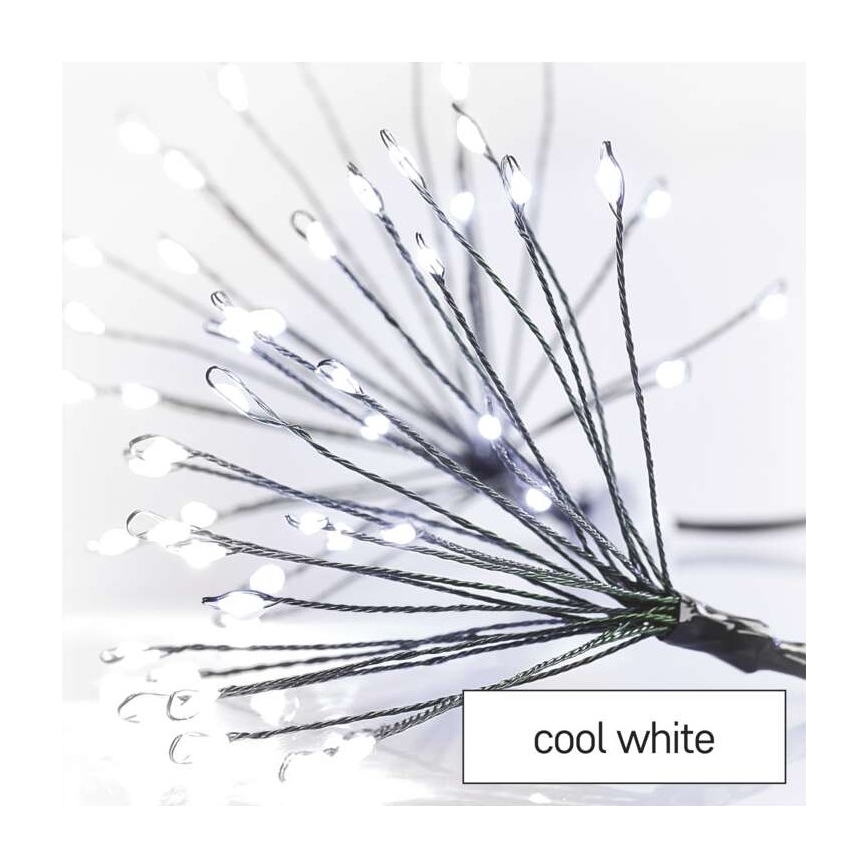 Łańcuch świetlny LED 150 diod/5,35 m zimne białe światło