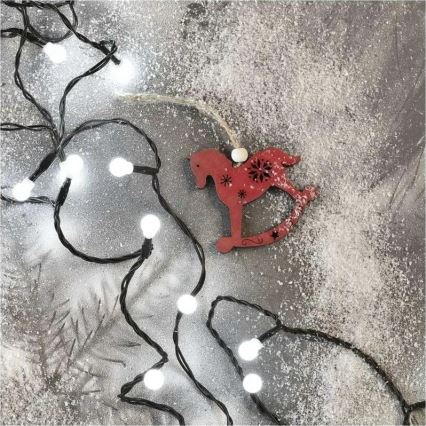 Łańcuch świetlny LED 200xLED/8 trybów 20 m IP44 zimna biel