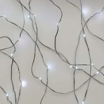 Łańcuch świetlny LED 20xLED/2xAA 2,4 m zimne białe światło