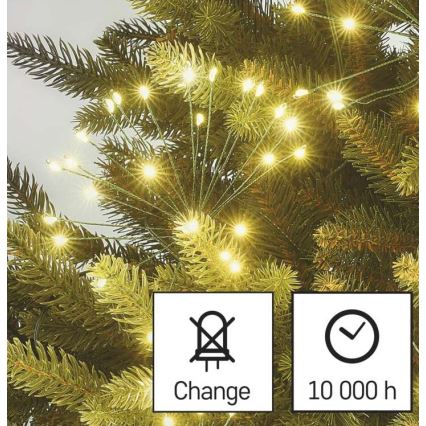 Łańcuch świetlny LED 300 diod, 5,2+3 m, ciepła biała