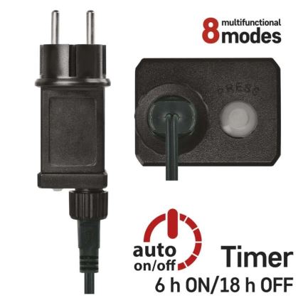Łańcuch świetlny LED, 300 diod, 8 funkcji, 35 m, zimna biel
