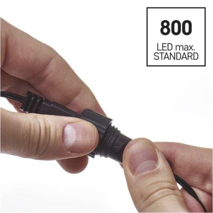 Łańcuch świetlny LED na zewnątrz 100 diod LED/15 m IP44 ciepła biel