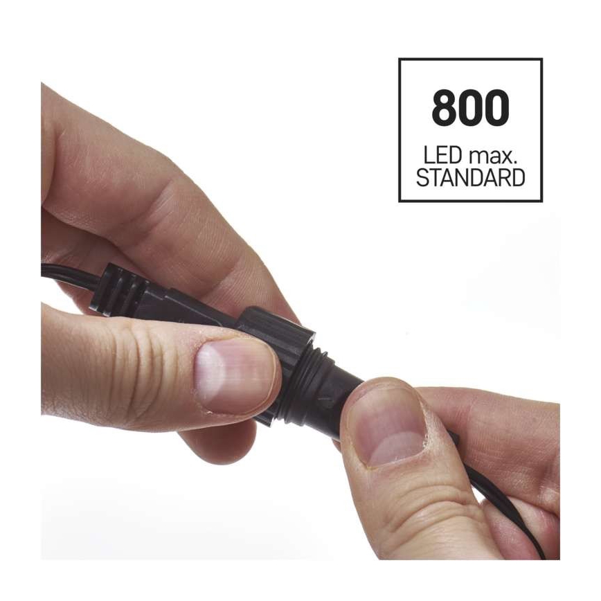 Łańcuch świetlny LED na zewnątrz 100 diod LED/15 m IP44 ciepła biel