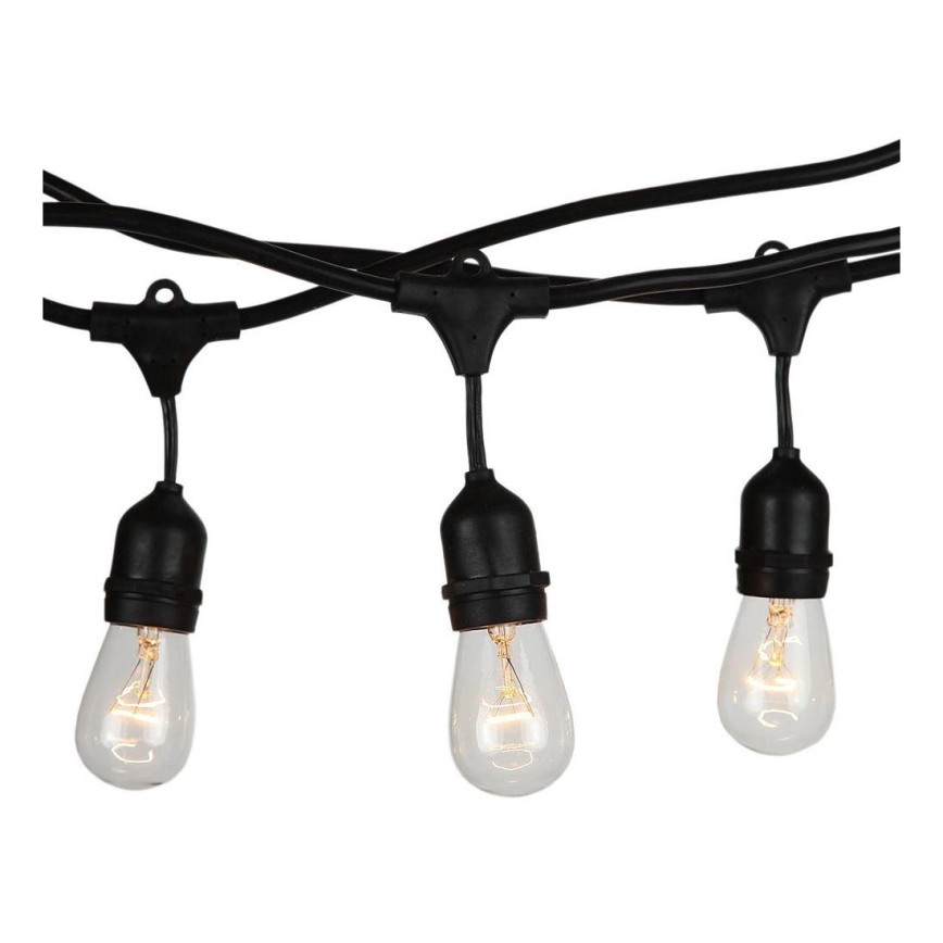 Łańuch zewnetrzy STRING 15m 15xE27/25W/230V IP54