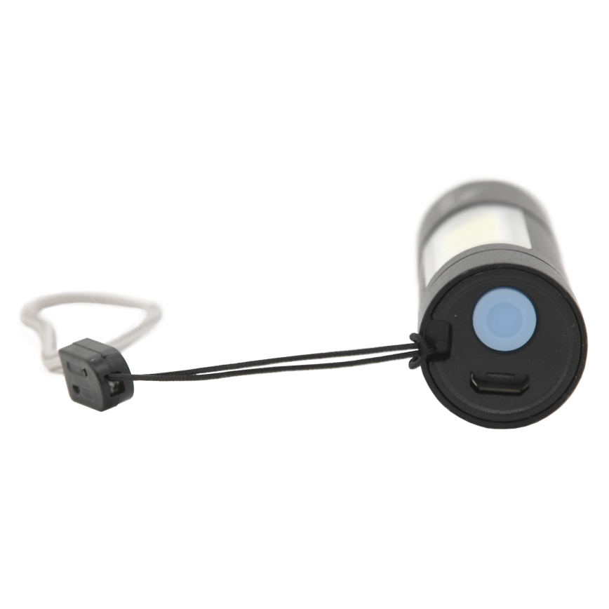 Latarka LED ładowalna LED/400mAh czarna