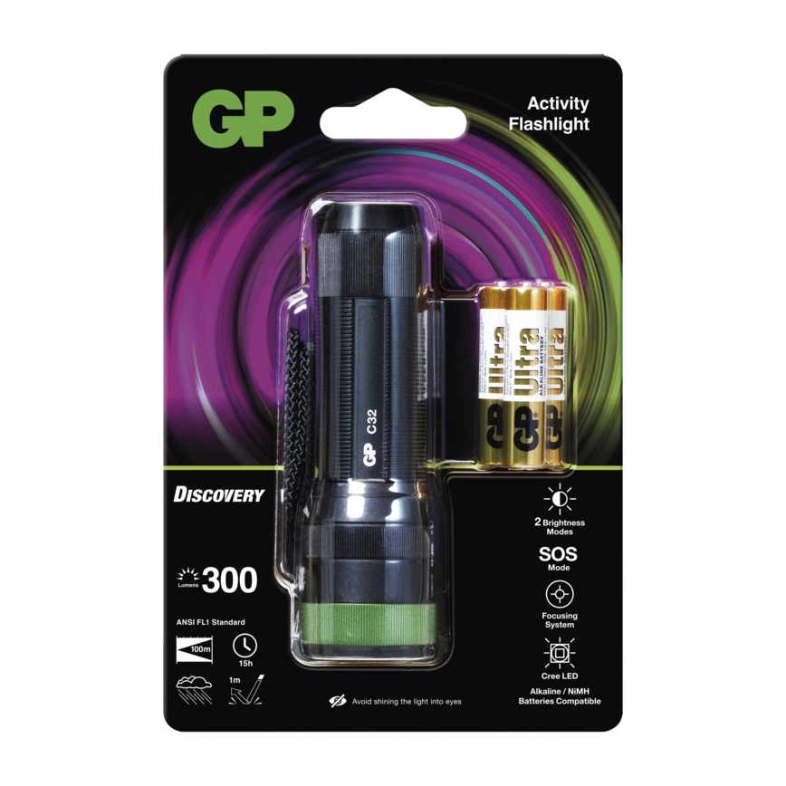 Latarka LED GP DISCOVERY C32 LED/3xAAA