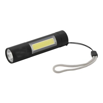 Latarka LED ładowalna LED/400mAh czarna